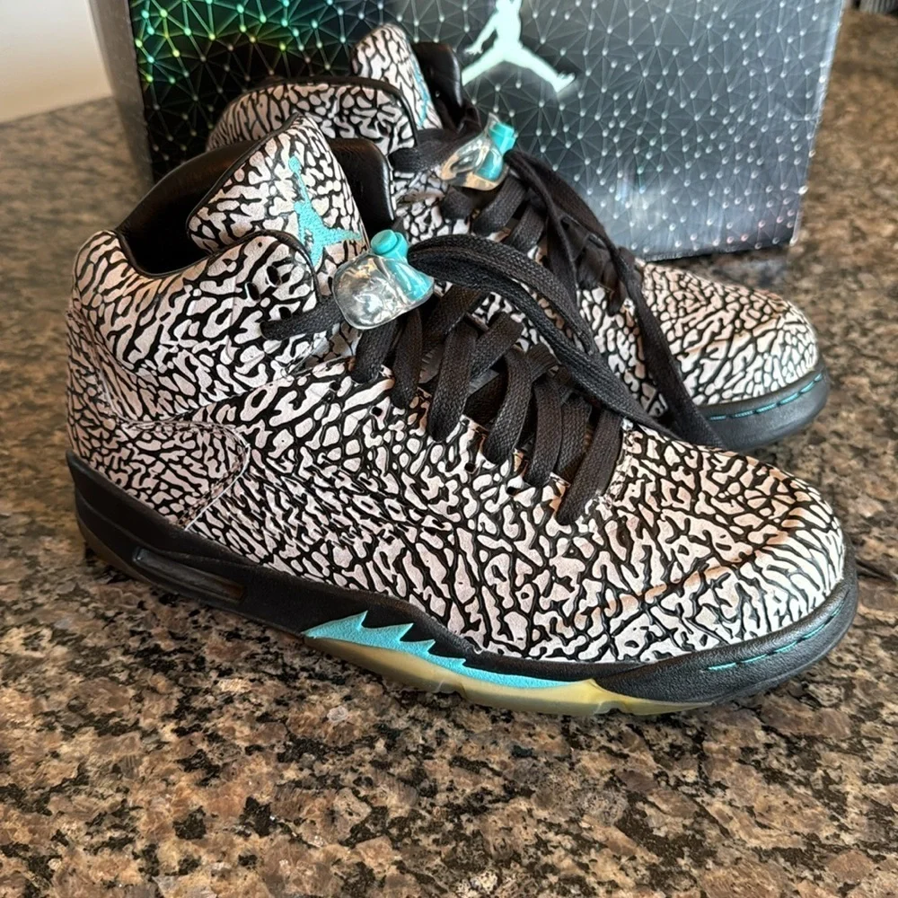 Air Jordan 3Lab5 5 Retro Black and Blue Sneakers EUC 10.5